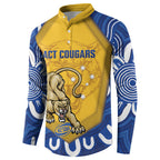 ACT Cougars Oztag Custom Button Sweatshirt Australian Capital Territory Indigenous Art