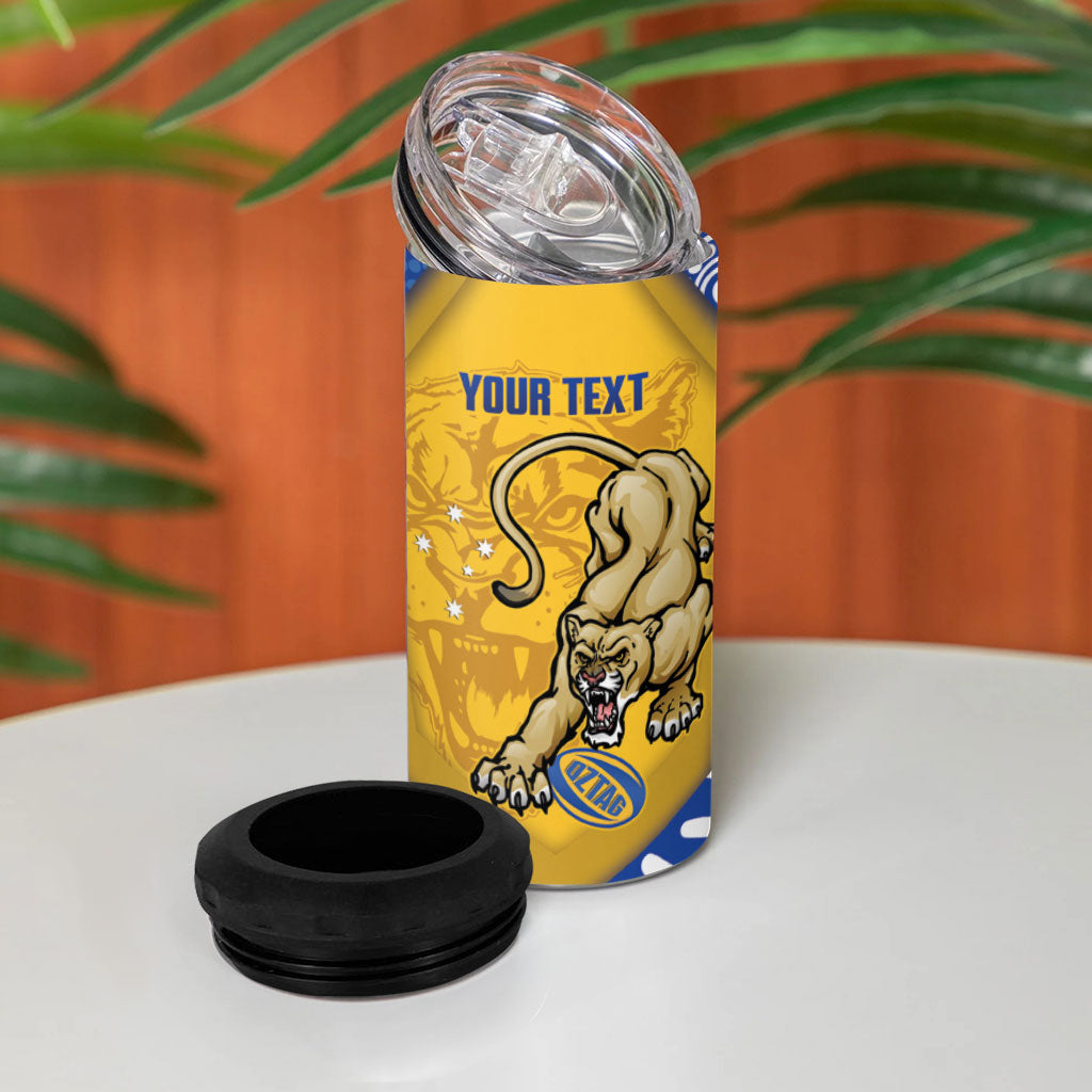 ACT Cougars Oztag Custom 4 in 1 Can Cooler Tumbler Australian Capital Territory Indigenous Art