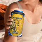 ACT Cougars Oztag Custom 4 in 1 Can Cooler Tumbler Australian Capital Territory Indigenous Art