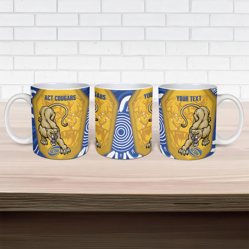 ACT Cougars Oztag Custom Ceramic Mug Australian Capital Territory Indigenous Art