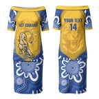ACT Cougars Oztag Custom Couples Matching Puletasi and Hawaiian Shirt Australian Capital Territory Indigenous Art