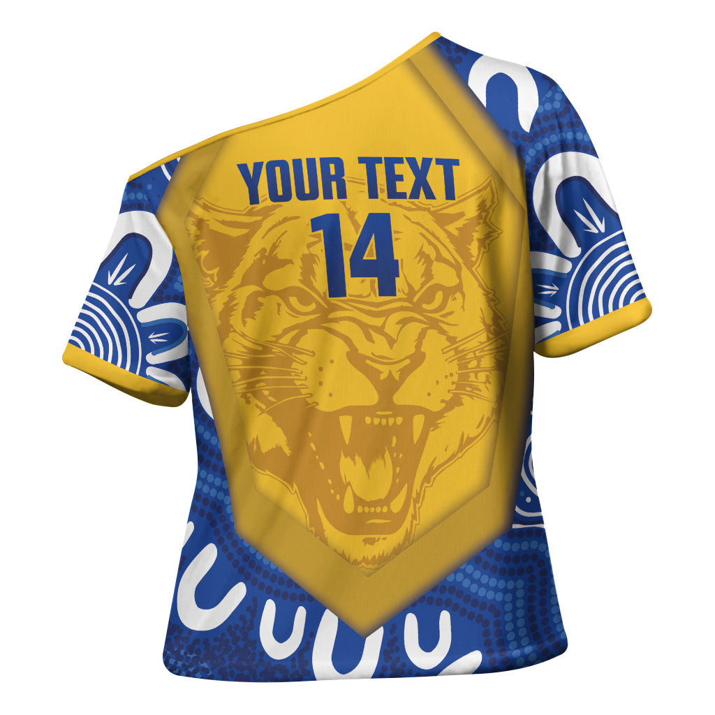ACT Cougars Oztag Custom Cross Shoulder Shirt Australian Capital Territory Indigenous Art