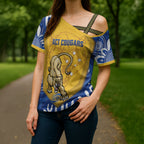 ACT Cougars Oztag Custom Cross Shoulder Shirt Australian Capital Territory Indigenous Art
