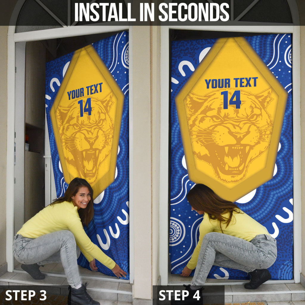 ACT Cougars Oztag Custom Door Cover Australian Capital Territory Indigenous Art