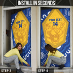 ACT Cougars Oztag Custom Door Cover Australian Capital Territory Indigenous Art