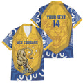 ACT Cougars Oztag Custom Family Matching Tank Maxi Dress and Hawaiian Shirt Australian Capital Territory Indigenous Art
