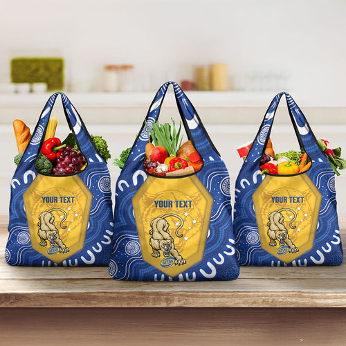 ACT Cougars Oztag Custom Grocery Bag Australian Capital Territory Indigenous Art