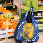 ACT Cougars Oztag Custom Grocery Bag Australian Capital Territory Indigenous Art