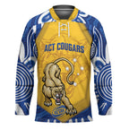 ACT Cougars Oztag Custom Hockey Jersey Australian Capital Territory Indigenous Art