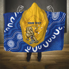 ACT Cougars Oztag Custom Hooded Blanket Australian Capital Territory Indigenous Art