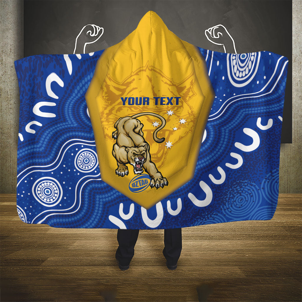 ACT Cougars Oztag Custom Hooded Blanket Australian Capital Territory Indigenous Art
