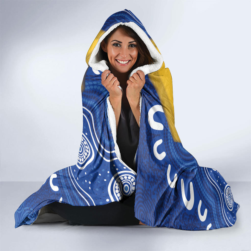 ACT Cougars Oztag Custom Hooded Blanket Australian Capital Territory Indigenous Art