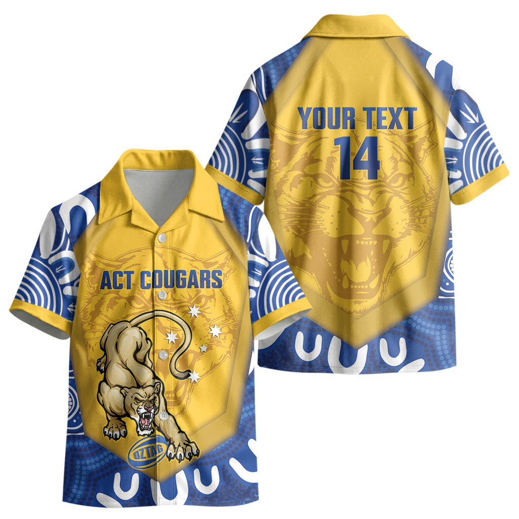 ACT Cougars Oztag Custom Kid Hawaiian Shirt Australian Capital Territory Indigenous Art