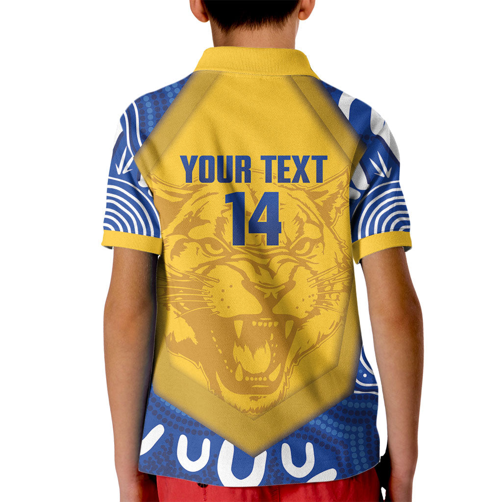 ACT Cougars Oztag Custom Kid Polo Shirt Australian Capital Territory Indigenous Art