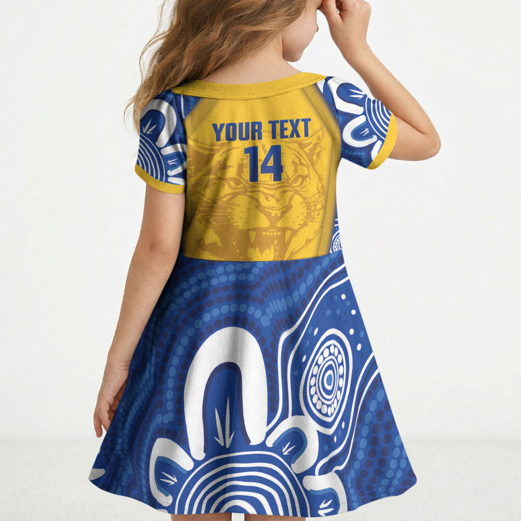 ACT Cougars Oztag Custom Kid Short Sleeve Dress Australian Capital Territory Indigenous Art