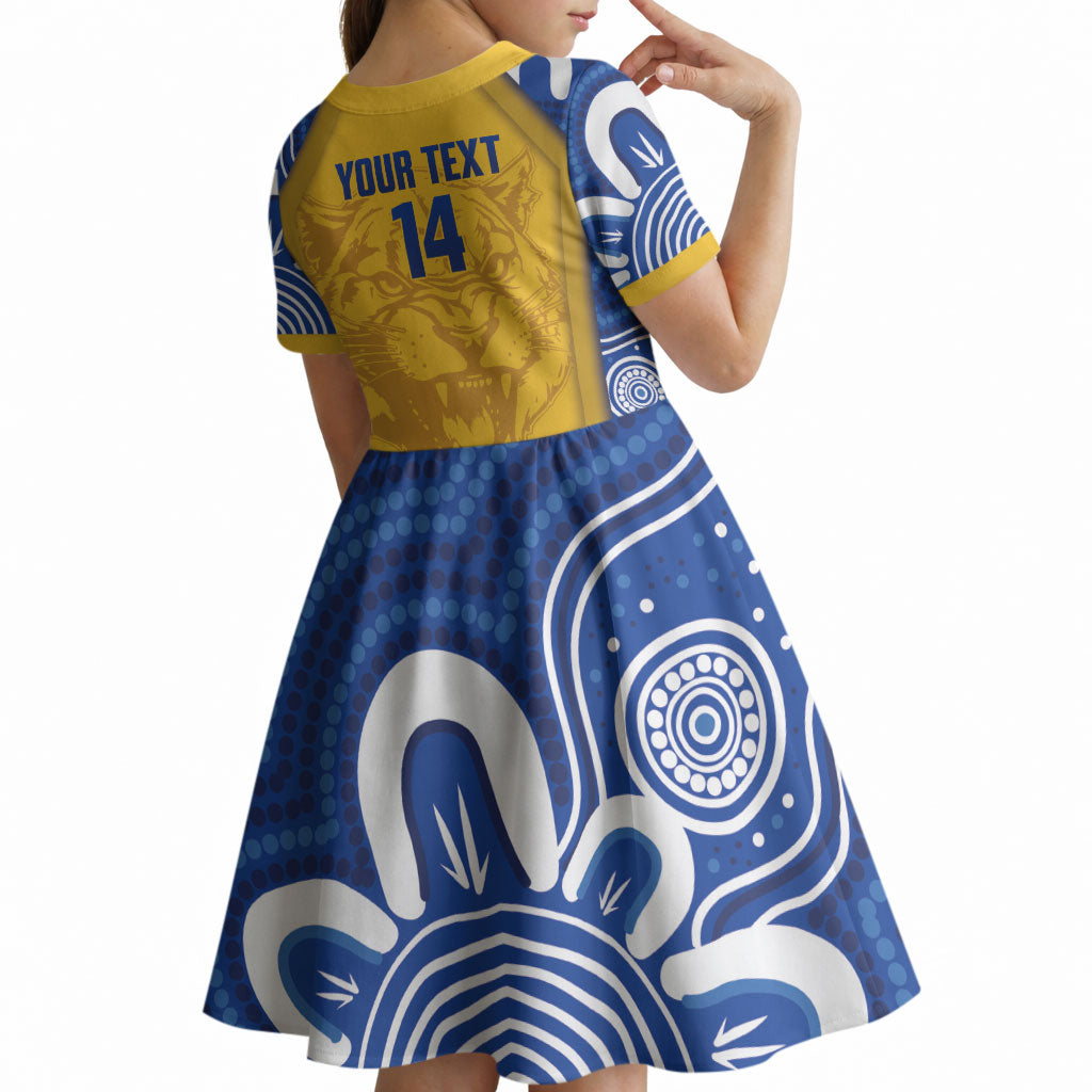 ACT Cougars Oztag Custom Kid Short Sleeve Dress Australian Capital Territory Indigenous Art