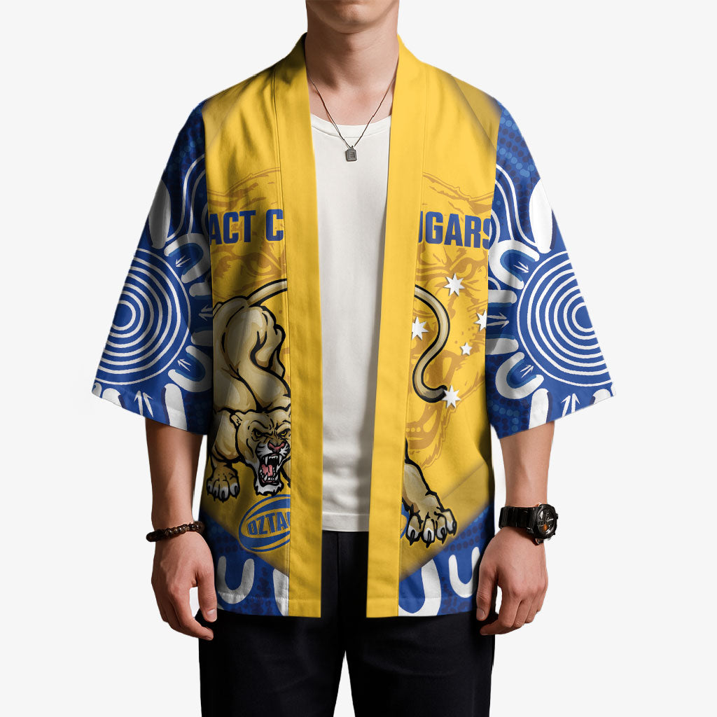 ACT Cougars Oztag Custom Kimono Australian Capital Territory Indigenous Art