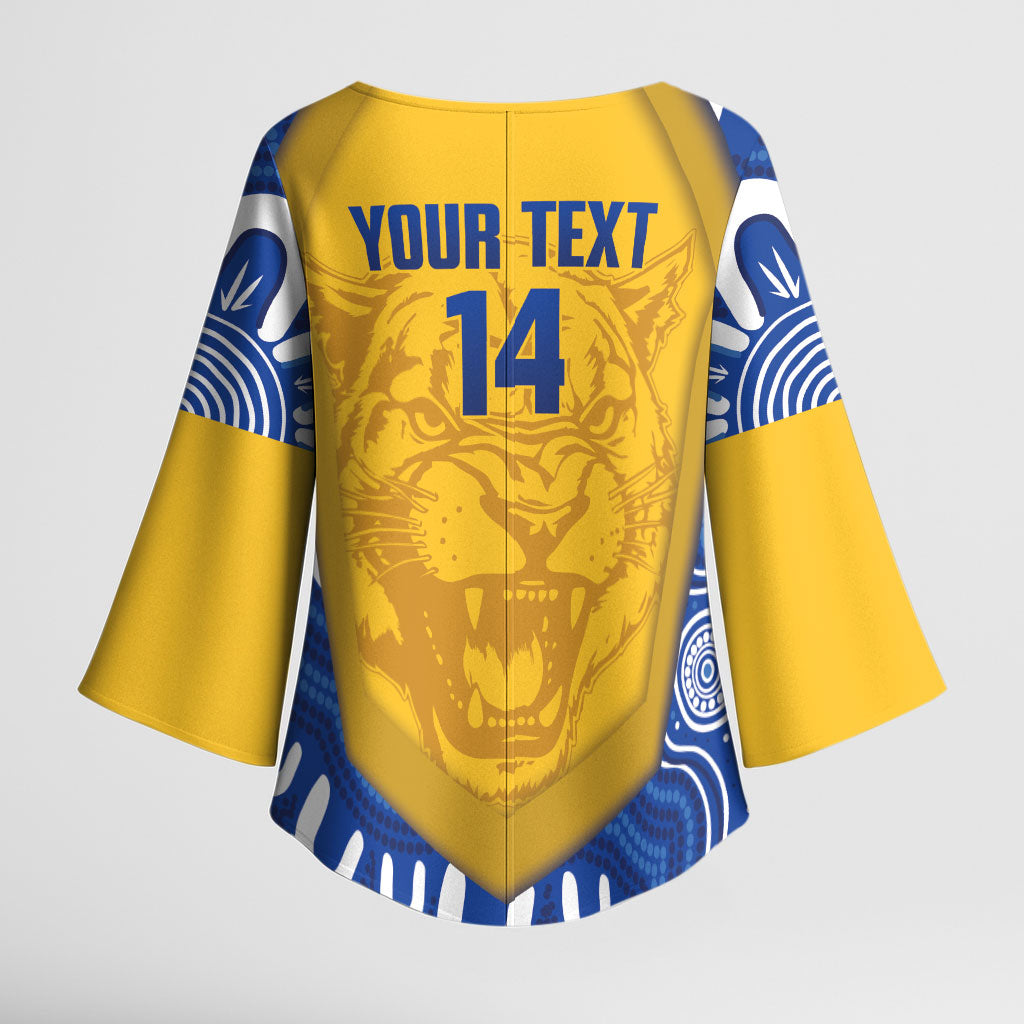ACT Cougars Oztag Custom Kimono Sleeve Blouse Australian Capital Territory Indigenous Art