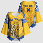 ACT Cougars Oztag Custom Kimono Sleeve Blouse Australian Capital Territory Indigenous Art