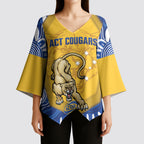 ACT Cougars Oztag Custom Kimono Sleeve Blouse Australian Capital Territory Indigenous Art