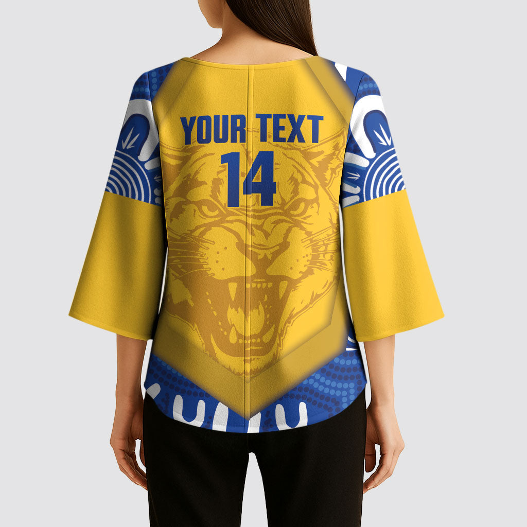 ACT Cougars Oztag Custom Kimono Sleeve Blouse Australian Capital Territory Indigenous Art