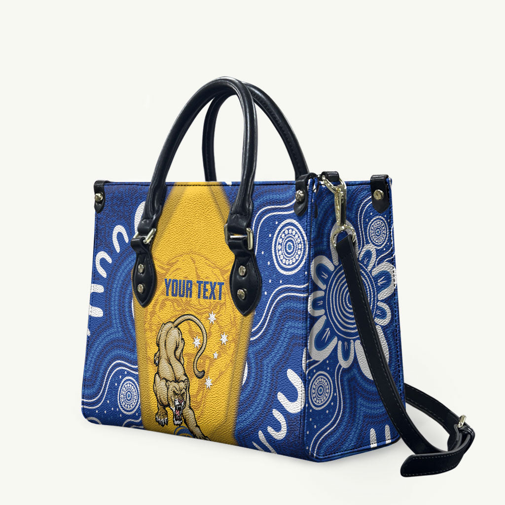 ACT Cougars Oztag Custom Leather Bag Australian Capital Territory Indigenous Art