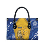 ACT Cougars Oztag Custom Leather Bag Australian Capital Territory Indigenous Art