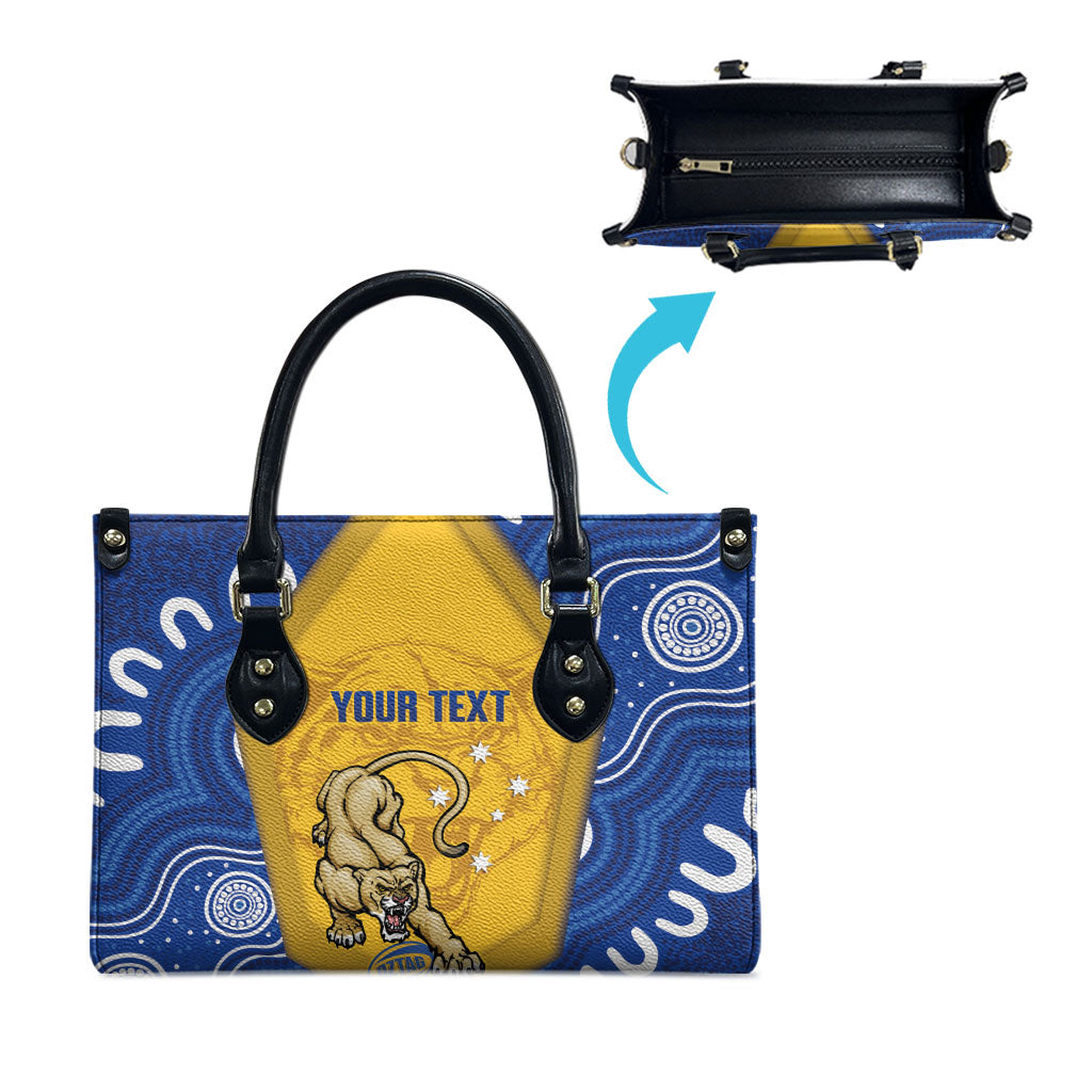 ACT Cougars Oztag Custom Leather Bag Australian Capital Territory Indigenous Art