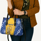 ACT Cougars Oztag Custom Leather Bag Australian Capital Territory Indigenous Art