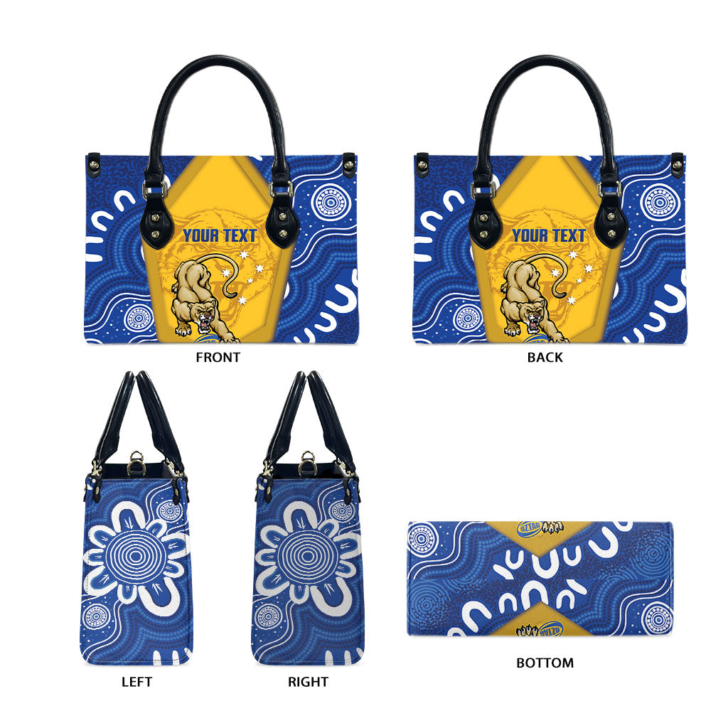 ACT Cougars Oztag Custom Leather Bag Australian Capital Territory Indigenous Art