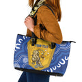 ACT Cougars Oztag Custom Leather Tote Bag Australian Capital Territory Indigenous Art