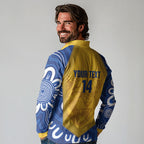 ACT Cougars Oztag Custom Long Sleeve Polo Shirt Australian Capital Territory Indigenous Art