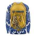 ACT Cougars Oztag Custom Long Sleeve Shirt Australian Capital Territory Indigenous Art