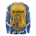 ACT Cougars Oztag Custom Long Sleeve Shirt Australian Capital Territory Indigenous Art