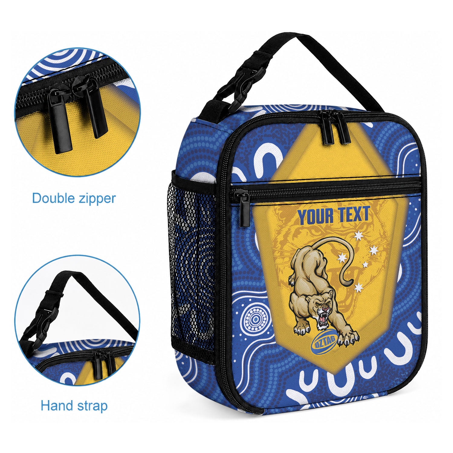 ACT Cougars Oztag Custom Lunch Bag Australian Capital Territory Indigenous Art