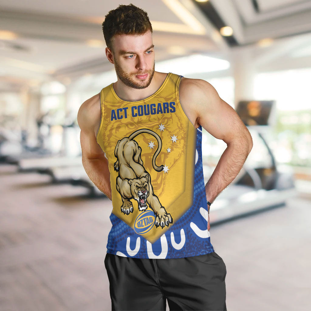ACT Cougars Oztag Custom Men Tank Top Australian Capital Territory Indigenous Art