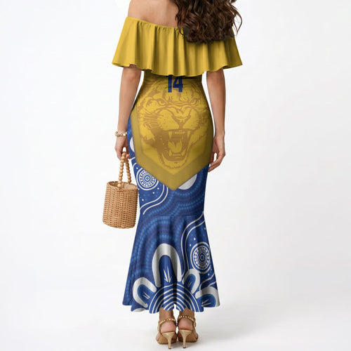 ACT Cougars Oztag Custom Mermaid Dress Australian Capital Territory Indigenous Art