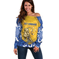 ACT Cougars Oztag Custom Off Shoulder Sweater Australian Capital Territory Indigenous Art
