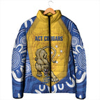 ACT Cougars Oztag Custom Padded Jacket Australian Capital Territory Indigenous Art