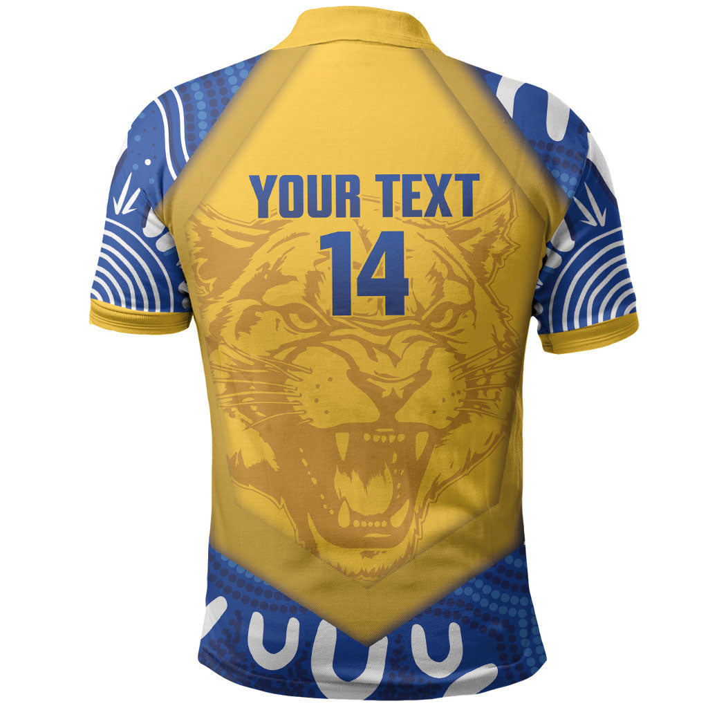 ACT Cougars Oztag Custom Polo Shirt Australian Capital Territory Indigenous Art