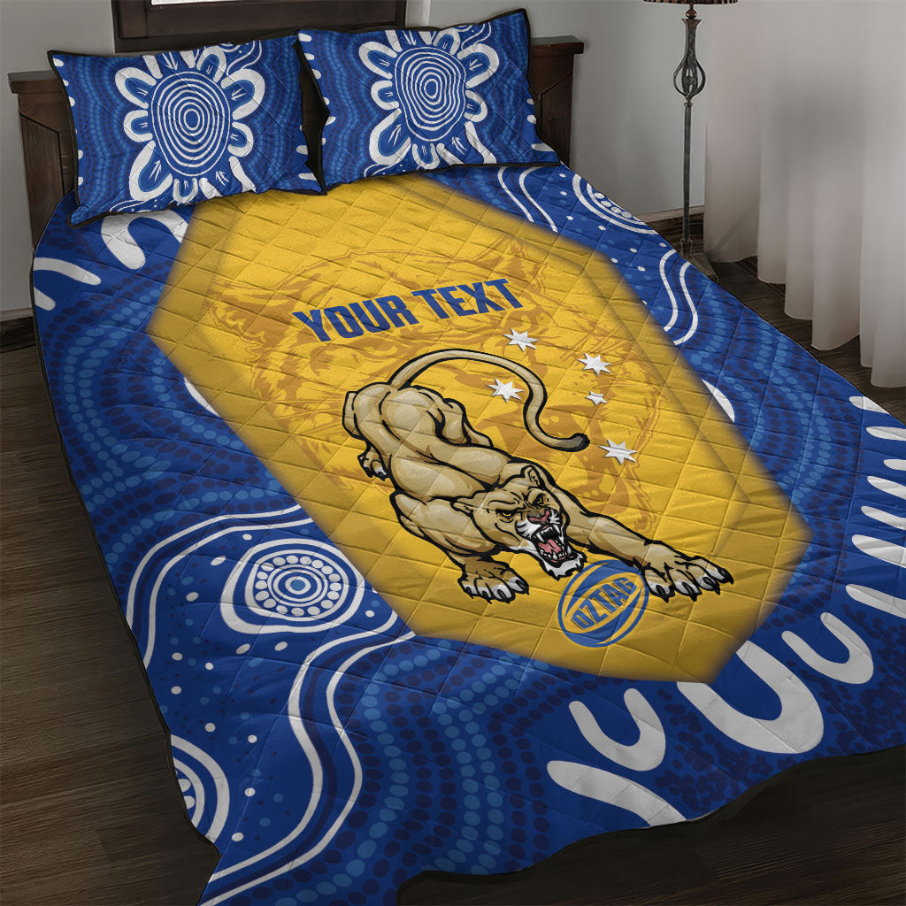 ACT Cougars Oztag Custom Quilt Bed Set Australian Capital Territory Indigenous Art