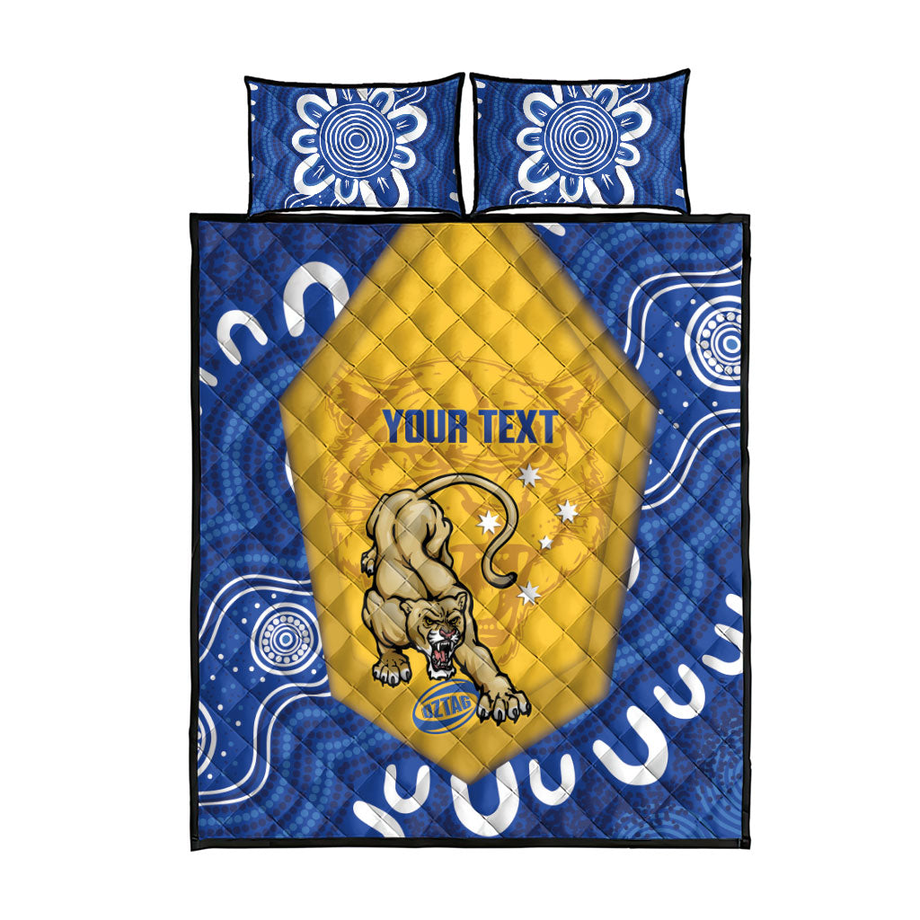 ACT Cougars Oztag Custom Quilt Bed Set Australian Capital Territory Indigenous Art