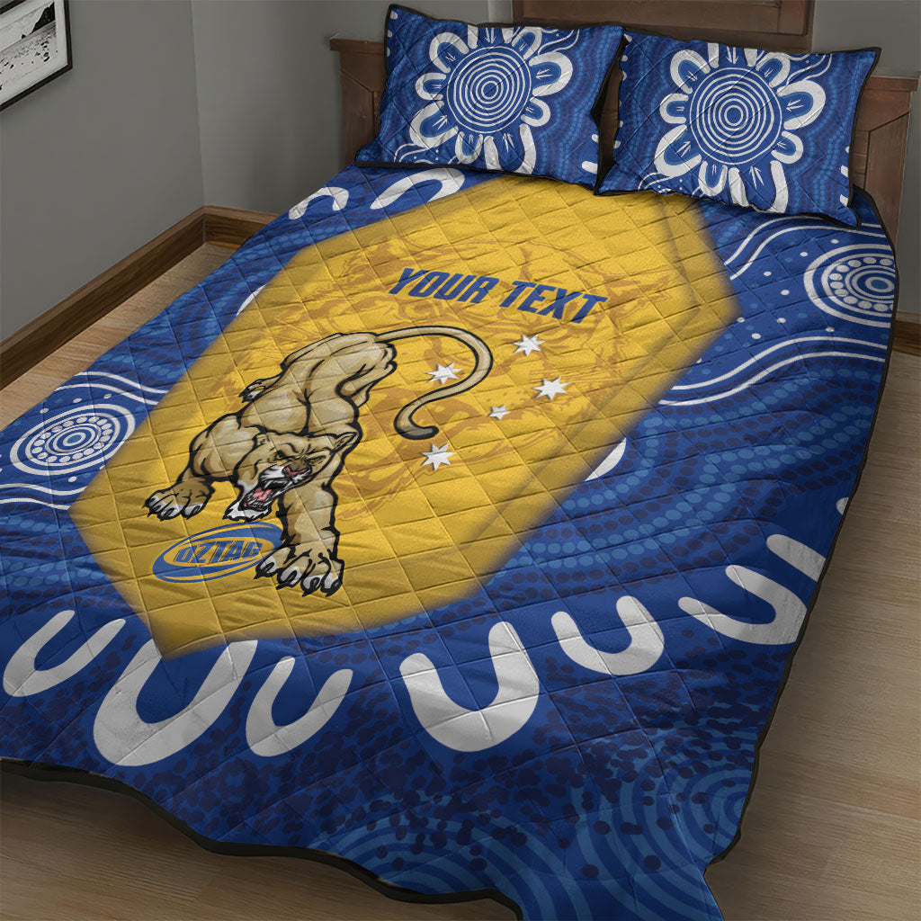 ACT Cougars Oztag Custom Quilt Bed Set Australian Capital Territory Indigenous Art