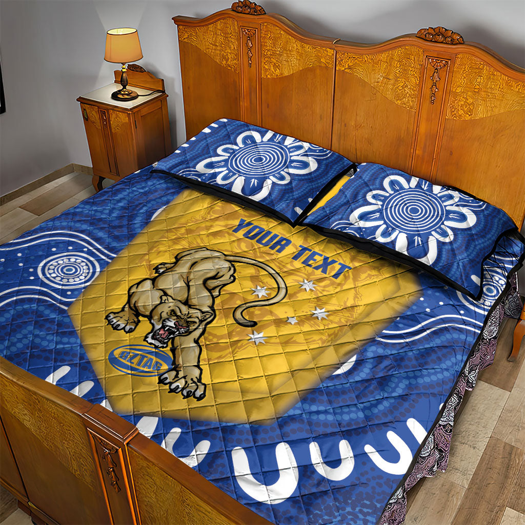 ACT Cougars Oztag Custom Quilt Bed Set Australian Capital Territory Indigenous Art