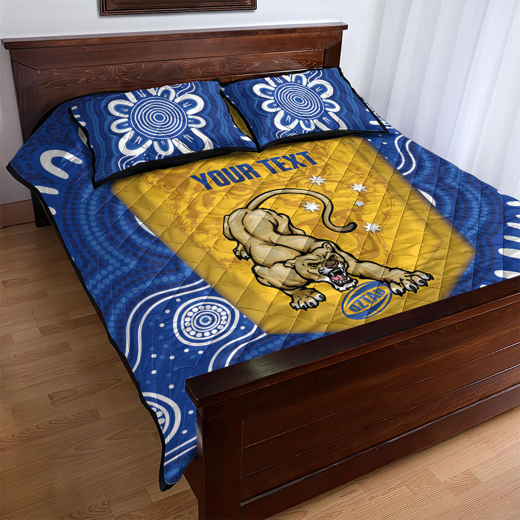 ACT Cougars Oztag Custom Quilt Bed Set Australian Capital Territory Indigenous Art