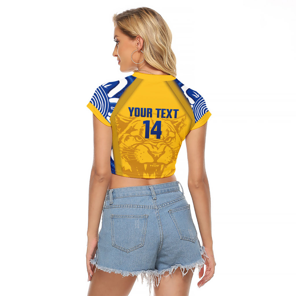 ACT Cougars Oztag Custom Raglan Cropped T Shirt Australian Capital Territory Indigenous Art