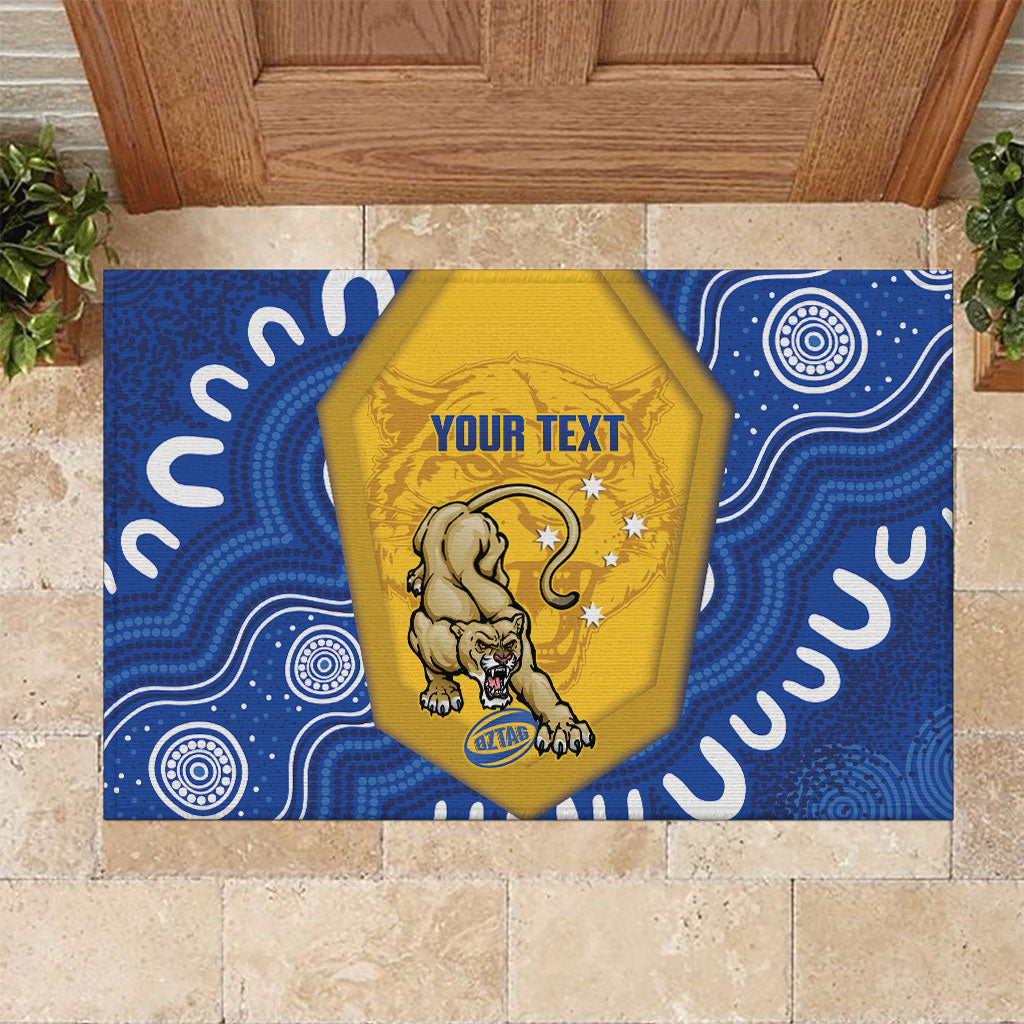 ACT Cougars Oztag Custom Rubber Doormat Australian Capital Territory Indigenous Art