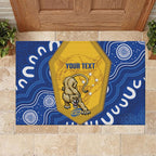 ACT Cougars Oztag Custom Rubber Doormat Australian Capital Territory Indigenous Art