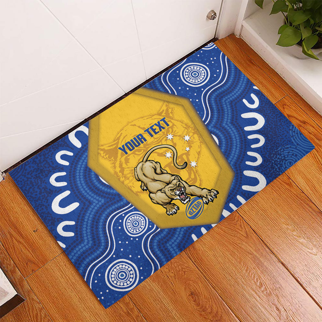 ACT Cougars Oztag Custom Rubber Doormat Australian Capital Territory Indigenous Art