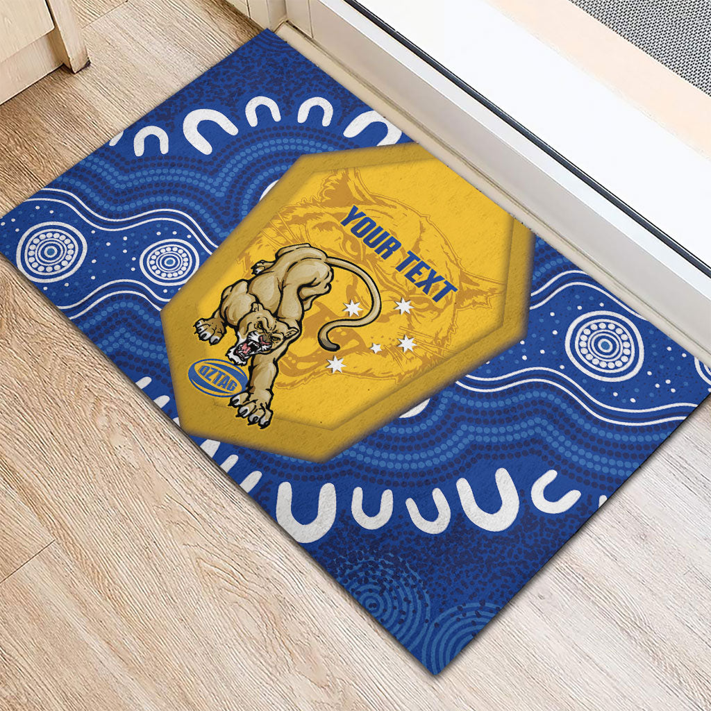 ACT Cougars Oztag Custom Rubber Doormat Australian Capital Territory Indigenous Art